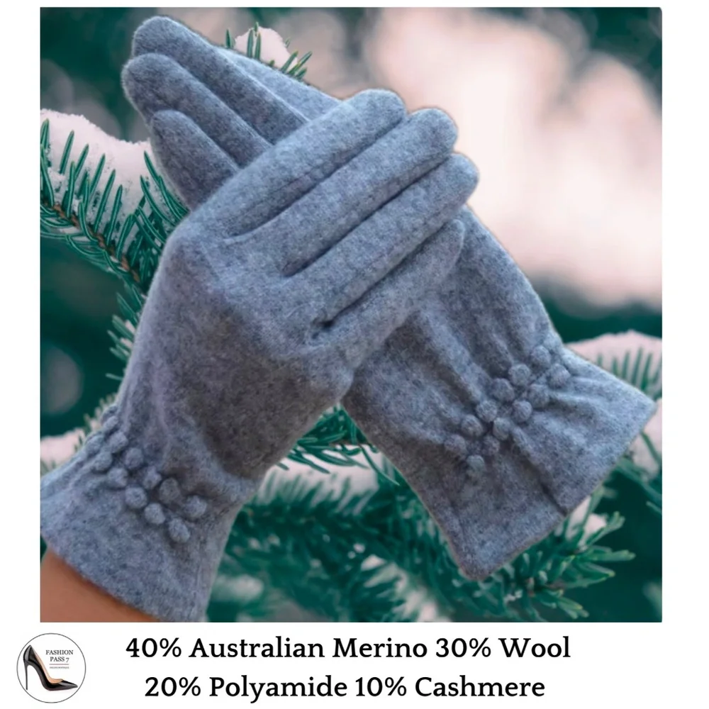 Cashmere & Wool Blend Gloves luxury cashmere